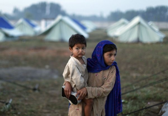 Uprchlický tábor na sever od Islámabádu.